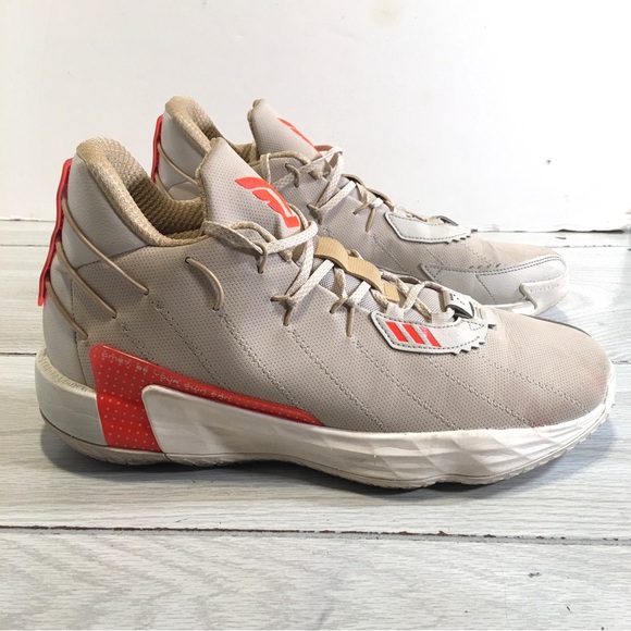 Adidas Dame 7 Basketball Shoe “Bliss” Solar Red Cream...